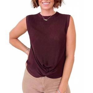NEW BISHOP + YOUNG lauren sweater top in brown